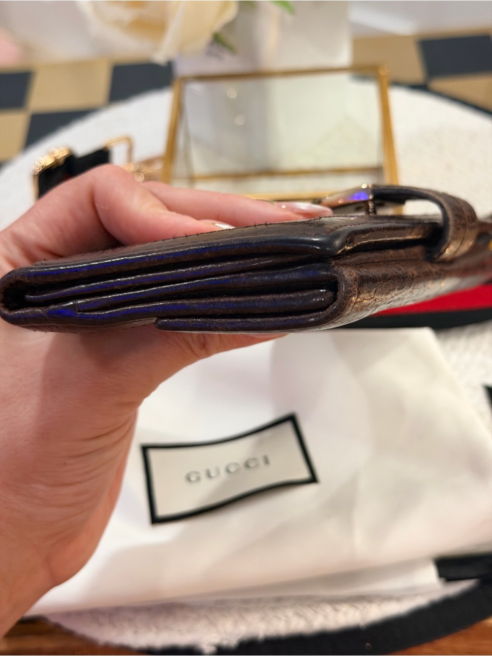 Gucci Signoria Continental Wallet in Guccissima leather | Bee Pattern Strap/-Bag - Picture 11 of 17